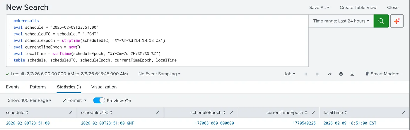 Local time in user's preferred time zone — EST
